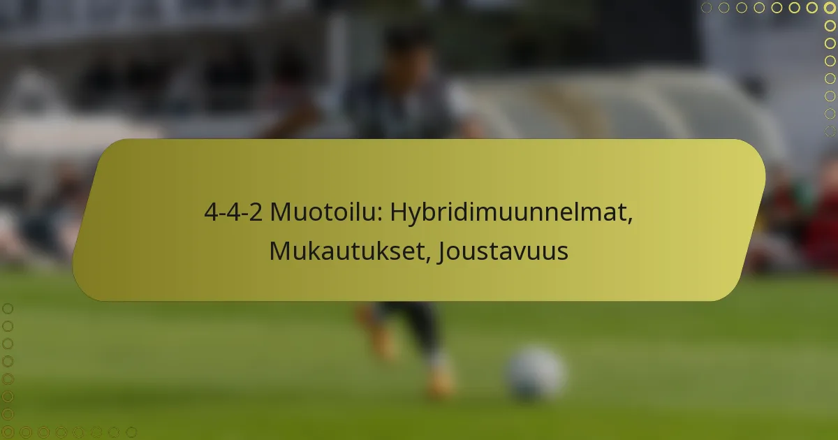 4-4-2 Muodostelma: Hybridimuunnokset, Mukautukset, Joustavuus